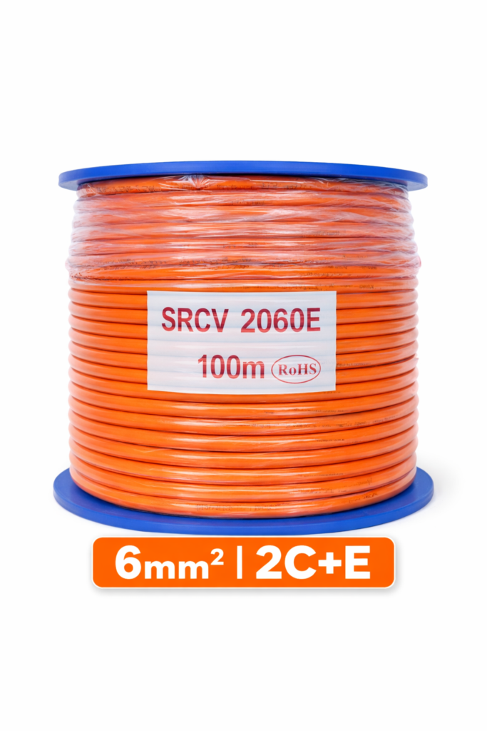Orange circular cable 6MM2 2C+E