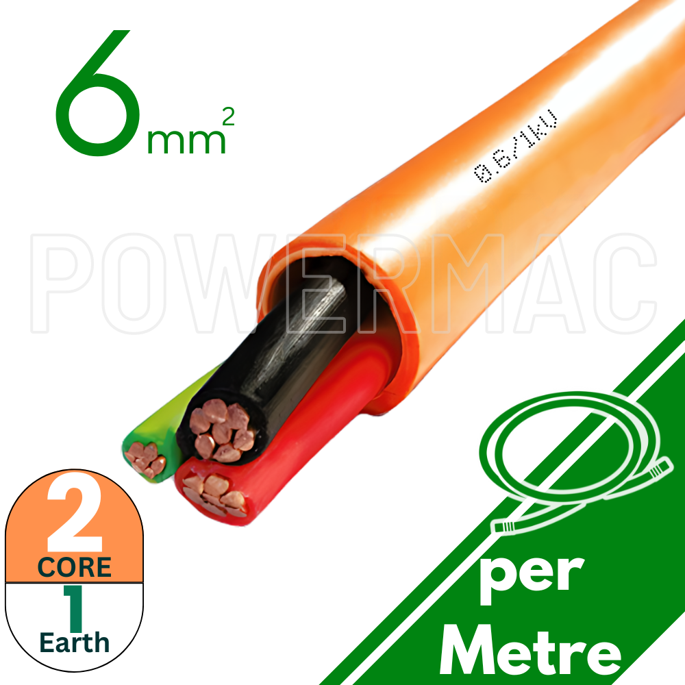 Orange circular cable 6MM2 2C+E